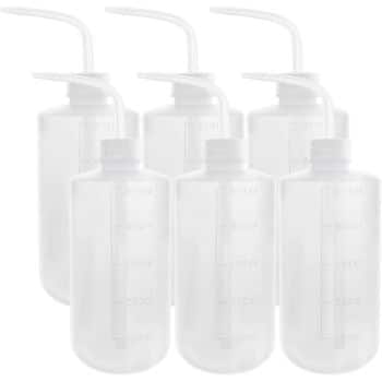 7. DEPEPE 6pcs 500ml Plastic Safety Wash Bottle Lab Squeeze Bottle