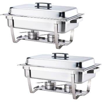 5. ALPHA LIVING 2 Pack 8QT Chafing Dish High-Grade Stainless Steel