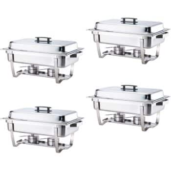 2. ALPHA LIVING 70014 4 Pack 8QT Chafing Dish High Grade