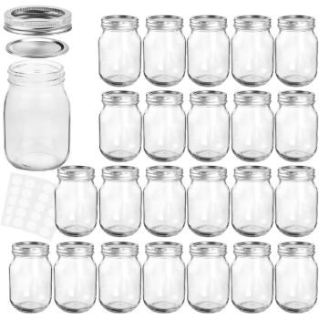 8. KAMOTA Mason Jars 12 oz