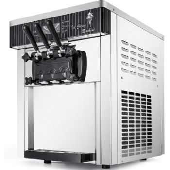 7. VEVOR Commercial Ice Cream Machine 5.3 to 7.4Gal per Hour Soft Serve with LED Display Auto Clean 3 Flavors 