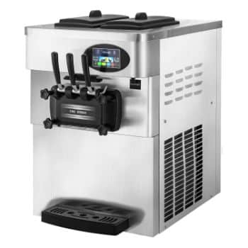 5. VEVOR 2200W Commercial Soft Ice Cream Machine 3 Flavors 5.3 to 7.4 Gallons per Hour PreCooling at Night Auto Clean LCD Panel 