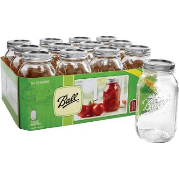 3. Ball Glass Mason Jar with Lid & Band