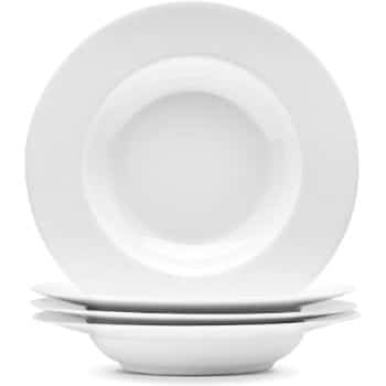 10. Artena Elegant White Pasta Bowls Set