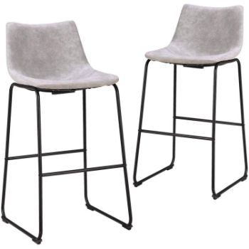 10. MAISON ARTS Bar Height Bar Stools Set of 2 with Back 30 inch Tall Stools