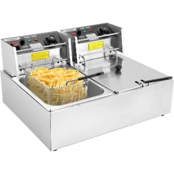 4. casulo Commercial Deep Fryer Electric Deep Fryer with Baskets 